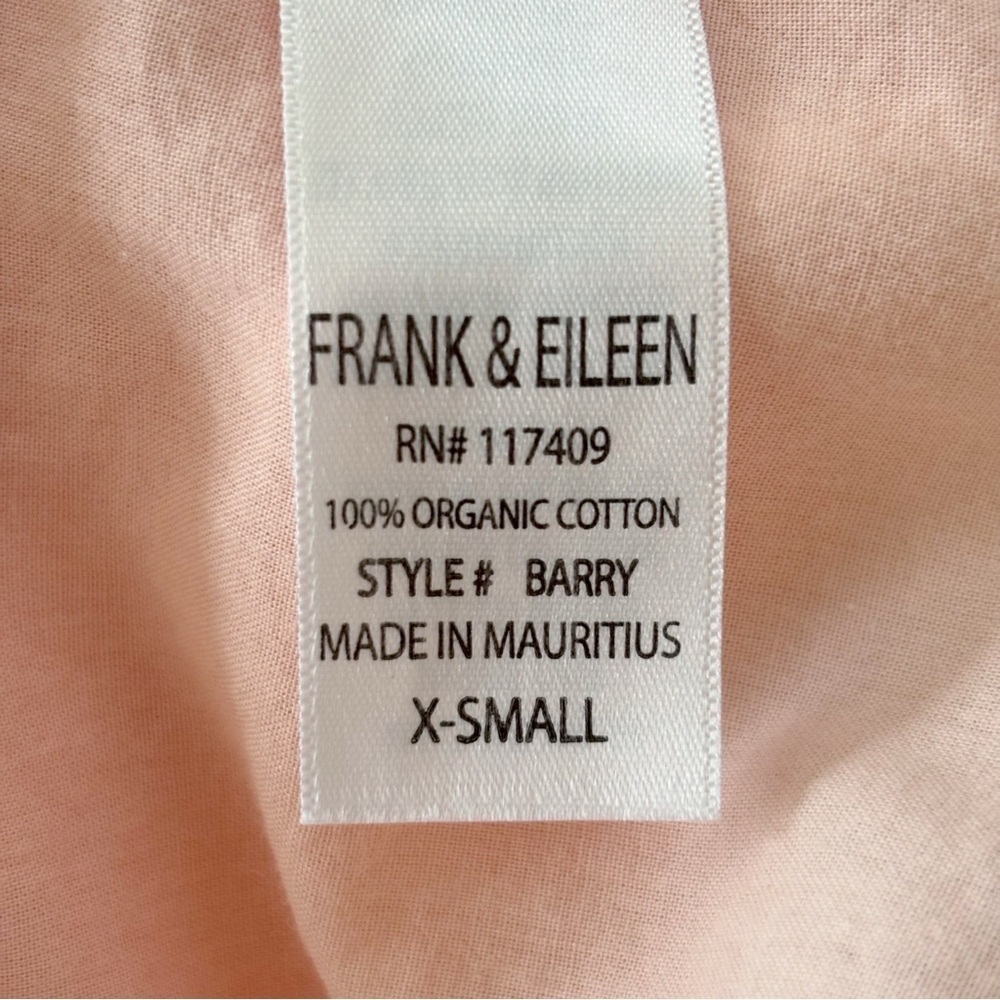 Frank & Eileen Peach Barry Button Up Shirt XS Coastal Classic - Picture 7 of 9